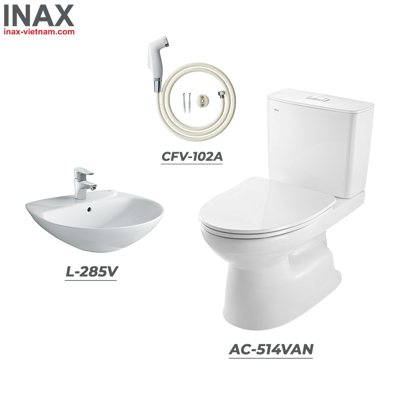 Combo thiết bị vệ sinh INAX C-514VAN+L-285V+CFV-102A