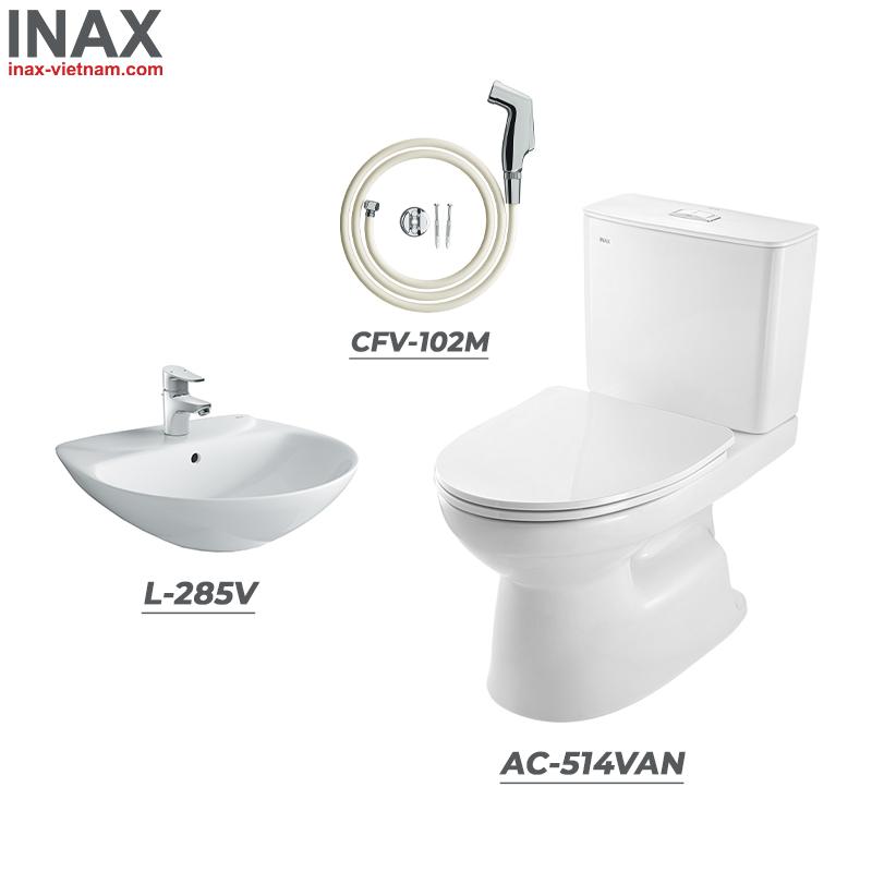 Combo thiết bị vệ sinh INAX C-514VAN+L-285V+CFV-102M